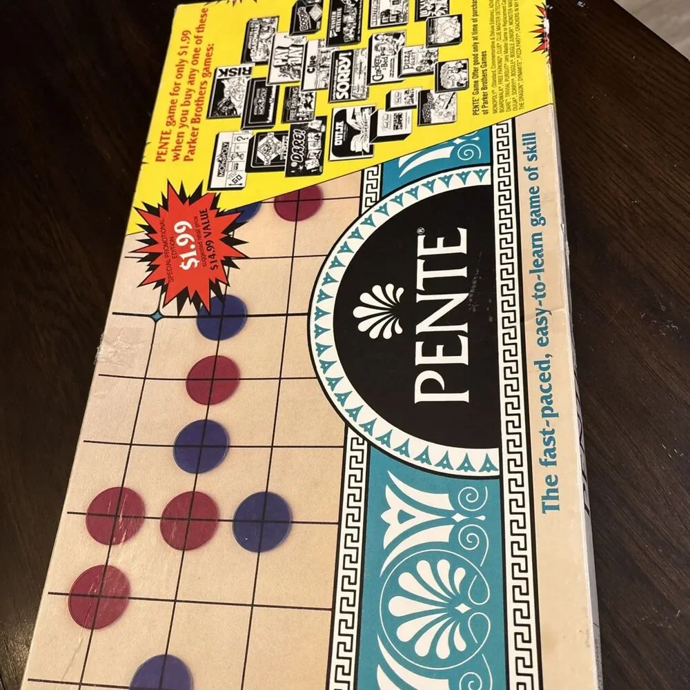 Pente - Parker Brothers - Board Game - Vintage 1989 - Two Boards - Missing Winks